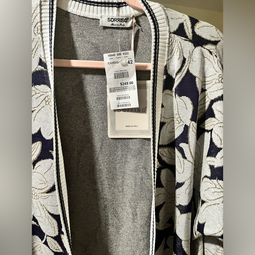 Sorriso Floral Cardigan, Made in Italy